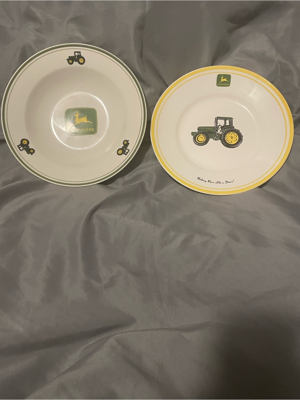 John Deere (Tractor) Plate and Dinnerware bowl 
by GIBSON DESIGNS